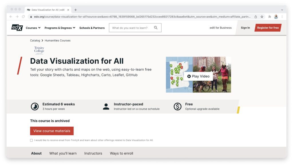 Data Visualization for All on edX